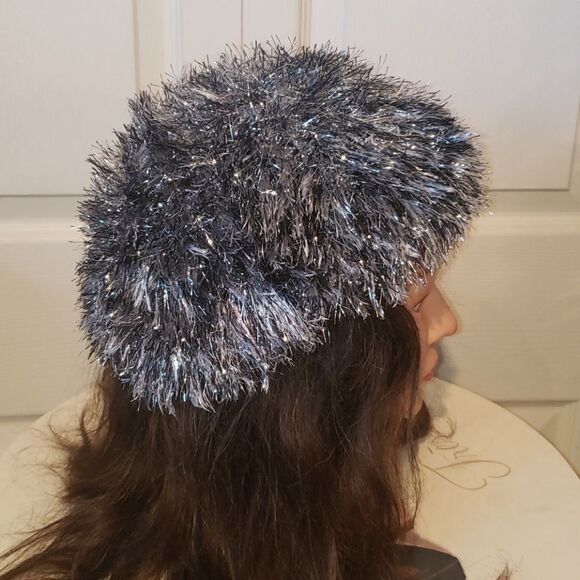 Shimmery Silver Beanie Hat - Picture 2 of 5